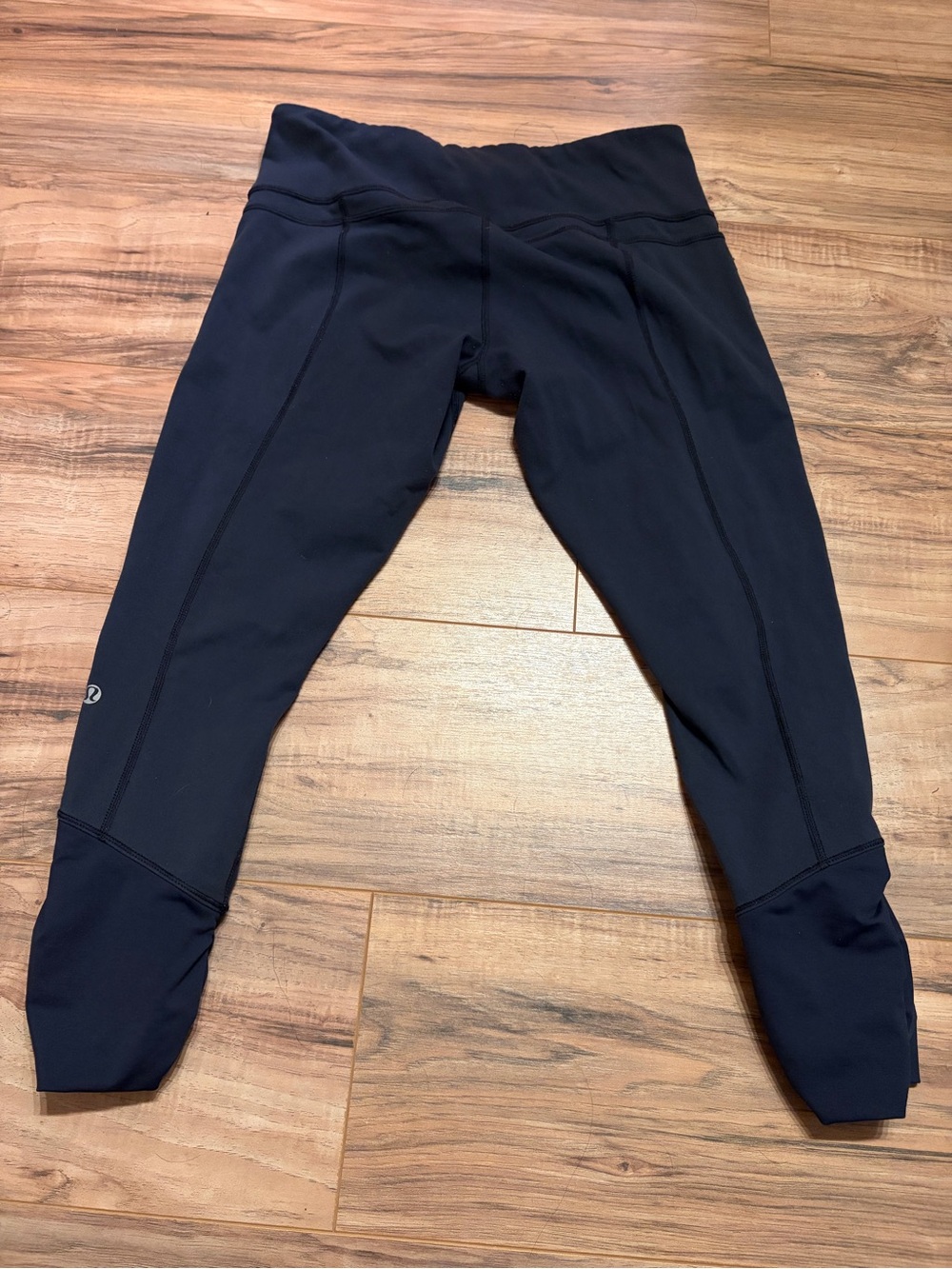 lululemon athletica Navy Capri Leggings with Ankle Panels and High Waist